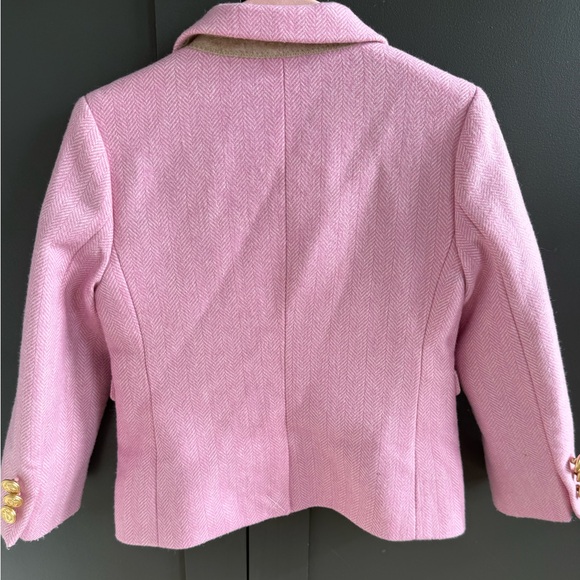 J. Crew Crewcuts Pink Herringbone Schoolgirl Blazer • NWT • size 3 - Picture 6 of 9